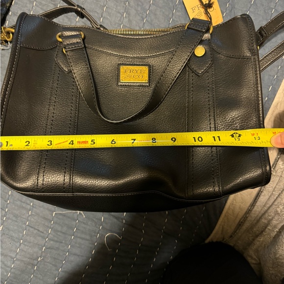 Frye and Co Black bonded satchel NWT - Picture 6 of 7